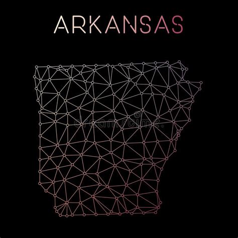Arkansas Network Map Stock Vector Illustration Of Network 92730695