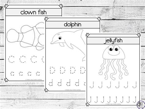 Sea Life Push Pin Worksheets Simple Living Creative Learning