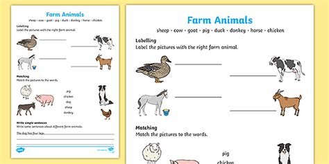 Farm Animal Crafts For Year Olds