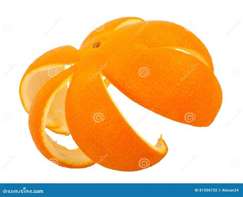 Orange Peel Isolated Stock Photo Image Of Eating Ingredient 81506732