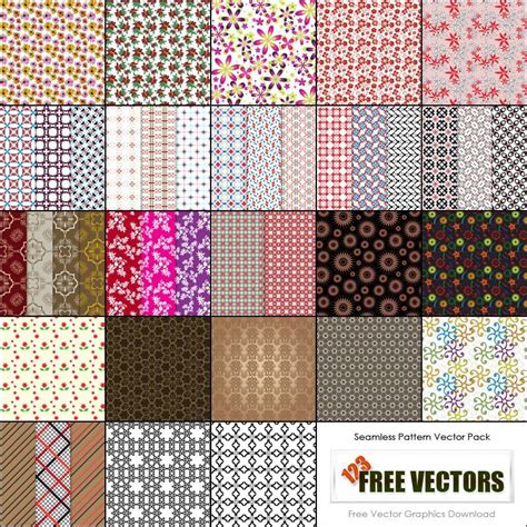 Free Seamless Pattern Illustrator Vector Pack Seamless Patterns