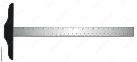 T Square Drafting Tool For Architectural Engineering Drawing Stock