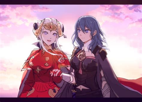 Safebooru 2girls Armor Blonde Hair Blue Eyes Breasts Byleth Fire Emblem Byleth Eisner