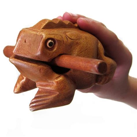 Deluxe Medium 4 Wood Frog Guiro Rasp Djembe Direct
