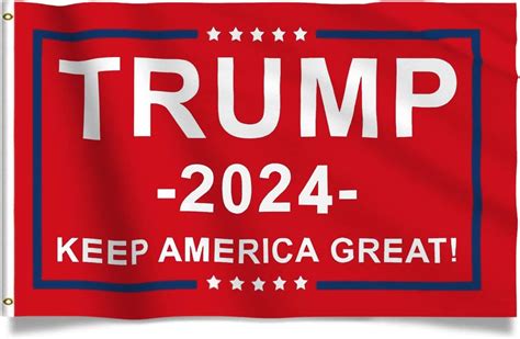 donald trump flag red trump fans flag 2024 president bright double stitched banner