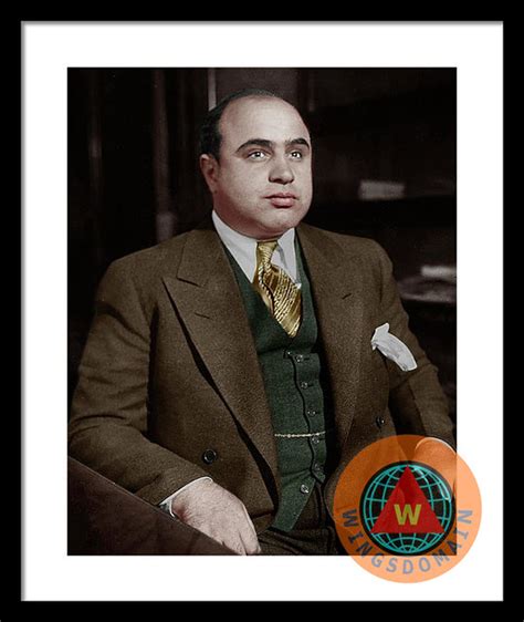 Al Capone Scarface Colorized Framed Print By Wingsdomain A Flickr
