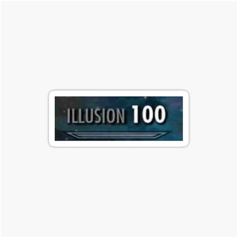 Illusion 100 Meme Sticker Sticker For Sale By Workshoptourist Redbubble