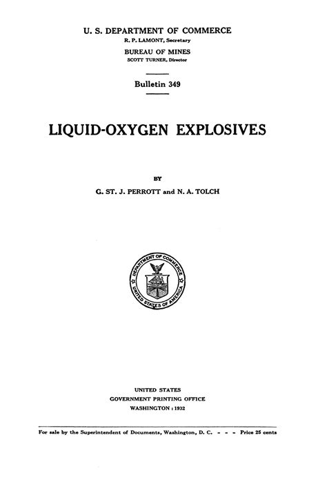 Liquid Oxygen Explosives Unt Digital Library