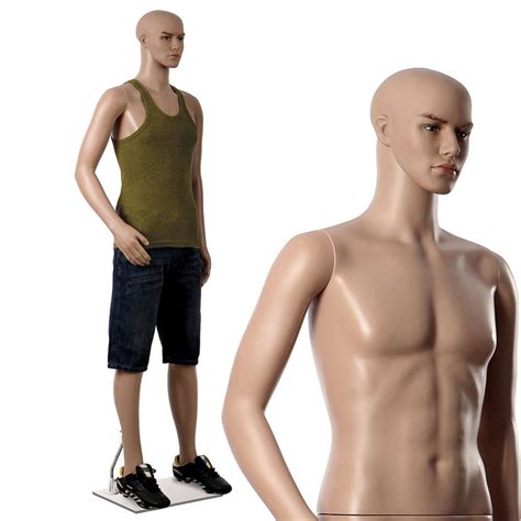 Ubesgoo Male Full Body Realistic Mannequin Stores Display Man Dummy Skin Color