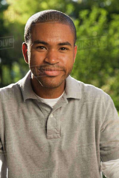 Smiling Black Man Outdoors Stock Photo Dissolve