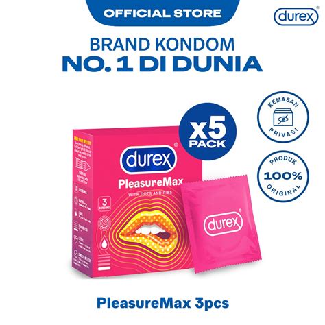 Jual Durex Pleasuremax 3s X 5pcs Kondom Bertextur Dot Dan Garis Pria