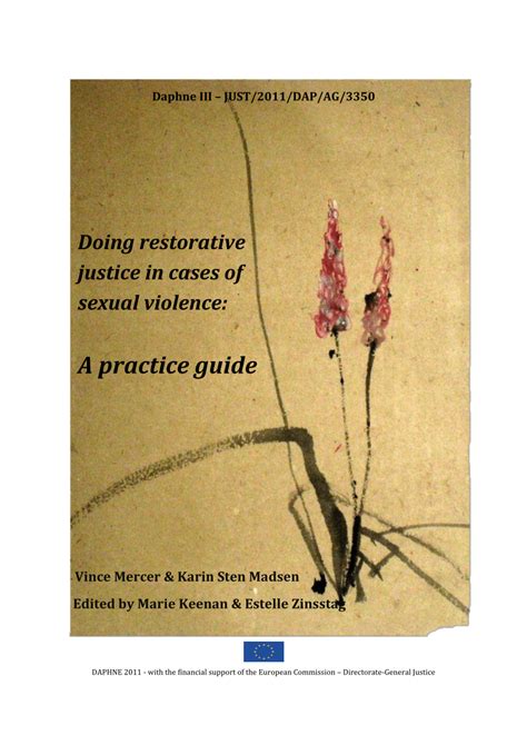 Pdf Doing Restorative Justice In Cases Of Sexual Violence A Practice Guide