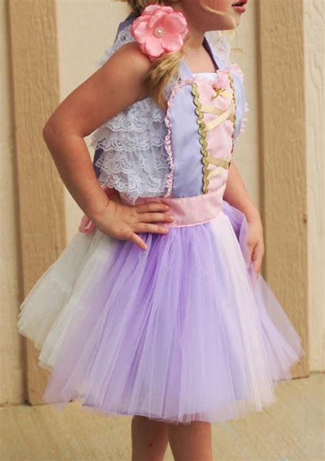 Rapunzel Dress Up Tutu Apron For Girls Rapunzel Costume Etsy Uk