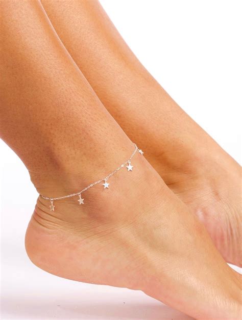 Silver Star Anklet Dainty Gold Star Anklet Silver And Gold Filled