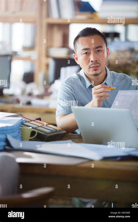 Male Architect Working In The Office Stock Photo Alamy