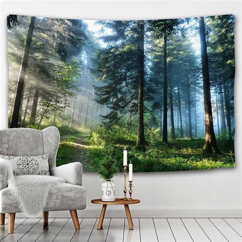 Scenery Tapestry Beautiful Natural Forest Natural Landscape Etsy