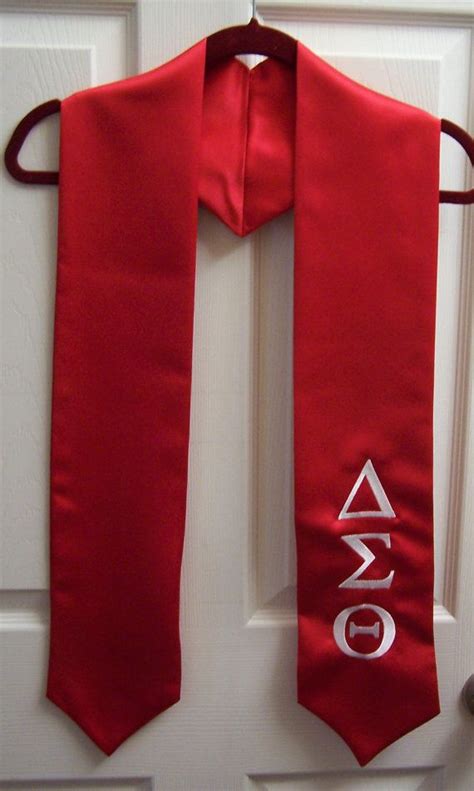 Delta Sigma Theta Greek Letter Embroidered Red By Modessadesigns