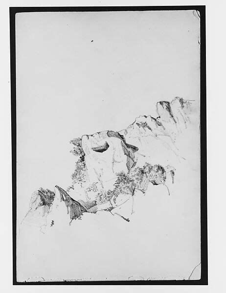 John Singer Sargent Rocky Cliff From Switzerland 1869 Sketchbook