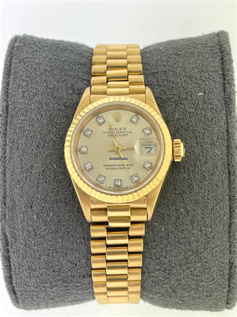 Rolex 1984 Datejust Ladies President 69138 Silver Diamond Dial For