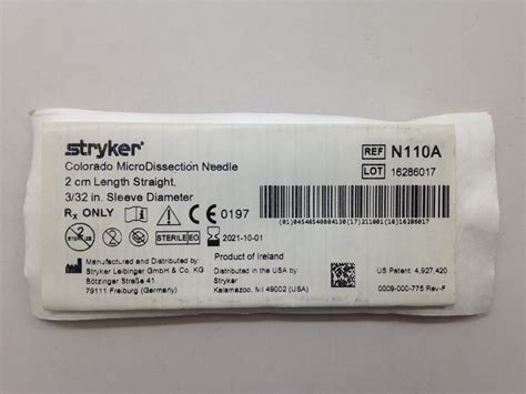 Stryker N110a Colorado Microdissection Needle 2cm X Gb Tech Usa