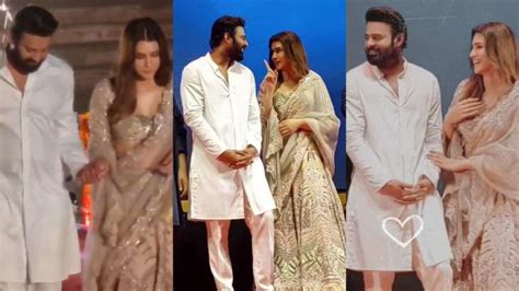 prabhas kriti sanon s sweet gestures at adipurush teaser launch fuel dating rumours fans can t