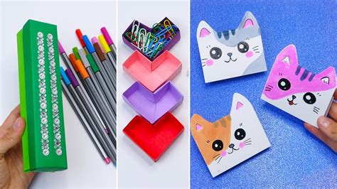 5 Diy School Supplies Easy Diy Paper Crafts Ideas Youtube