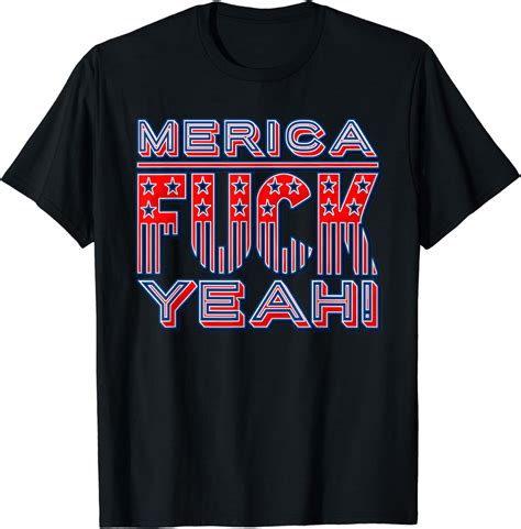Merica Fuck Yeah 4th Of July America Usa Love Bbq Ts T Shirt Clothing Shoes