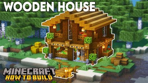 Minecraft How To Build A Wooden House Wooden Survival House Tutorial