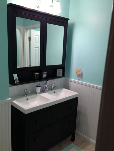 A floating vanity can create the illusion of more space by opening up the floor space underneath. Double Sink Ideas For Small Bathrooms | TcWorks.Org