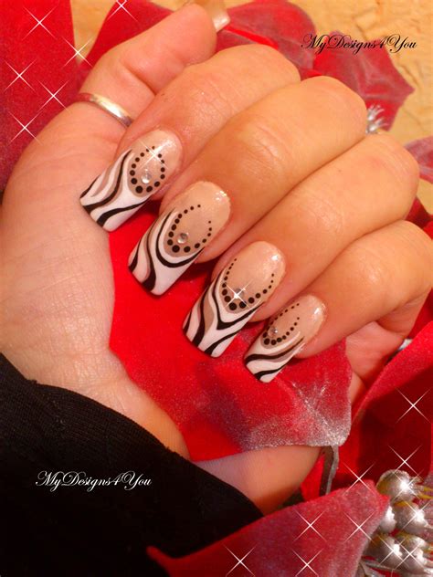 Gorgeous Black And White French Nailsnailart Nails Mydesigns4you