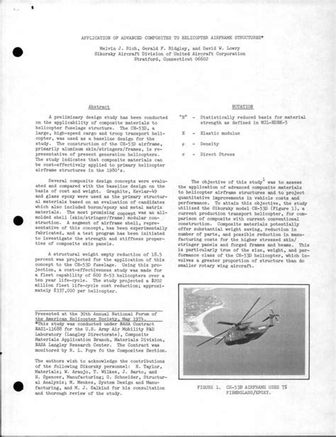 Application Of Advanced Composites For Helicopter Airframe Structure
