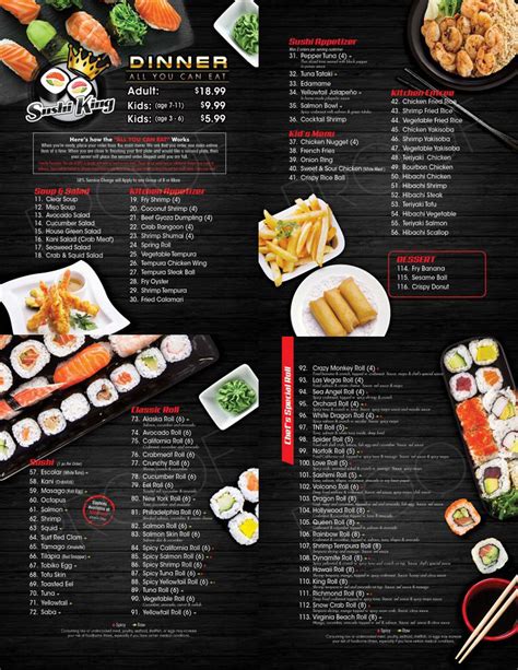 Virginiabeach Menu — Sushi King