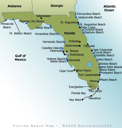 Florida Beaches Map Destination Travel Guides