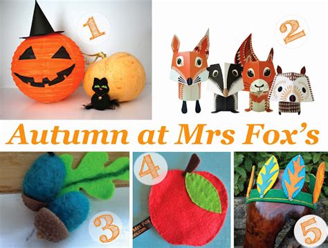 Autumn Crafts From Mrs Foxs Mrs Foxs Sustainable Life Home Crafts