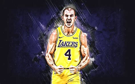 Download Wallpapers Alex Caruso Nba Los Angeles Lakers Purple Stone