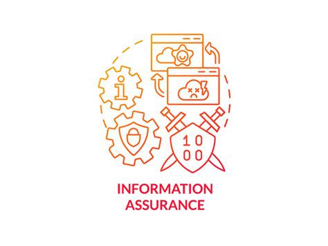 Information Assurance Red Gradient Concept Icon By Bsd ~ Epicpxls