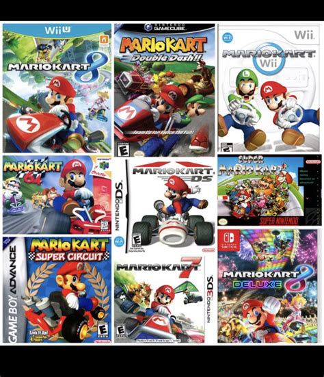 Mario Kart Double Dash Mario Kart 64 And Mario Kart Super Circuit For