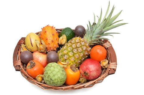 Fruit Basket Mixed Fruits Stock Photo Image Of Kiwi 48497592