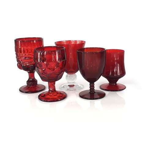 Clear And Colored Goblets Sundrop Vintage Rentals