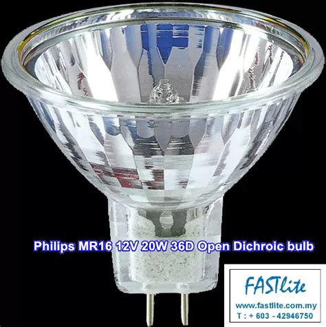 Philips Essential Mr16 12v 20w 36degree Open Dichroic Gu53 Halogen