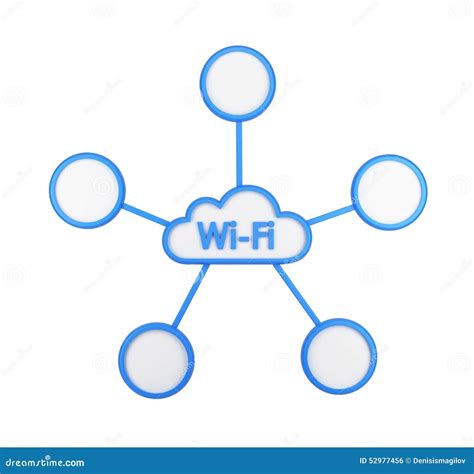 The Icon Of Wi Fi Cloud The Concept Of Wireless Internet Access And