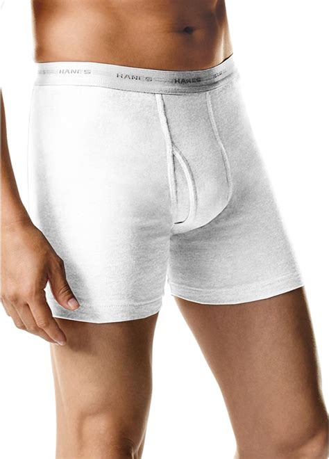 Hanes Boxer Briefs P4 Value Pack 4 Pack White At Amazon Mens Clothing