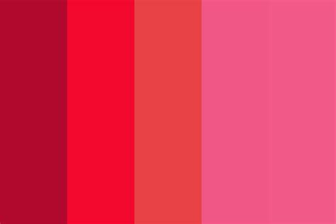 Random Shades Of Red Or Pink Color Palette