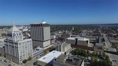 Downtown Peoria Il Aerial Drone Footage Dji Phantom 3 Pro Youtube
