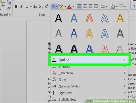 How To Make Outline Text In Word 5 Steps With Pictures