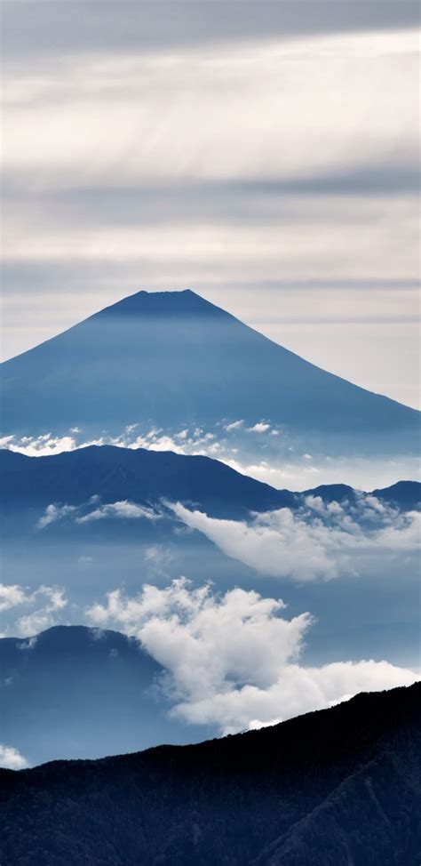 1440x2960 Mount Fuji Landscape Clouds Samsung Galaxy Note 98 S9s8s8