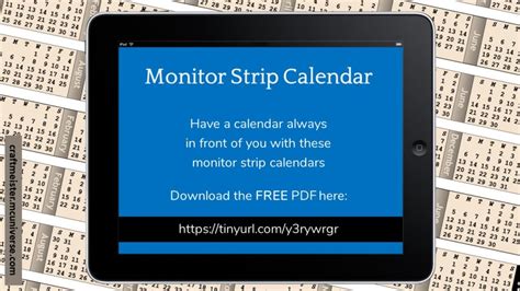 Calendar 2020, 2021, week starts on sunday, basic business template. Free Printable Monitor Calendar Strips Craftmeister