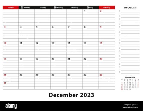 December 2023 Monthly Desk Pad Calendar Week Starts From Sunday Size