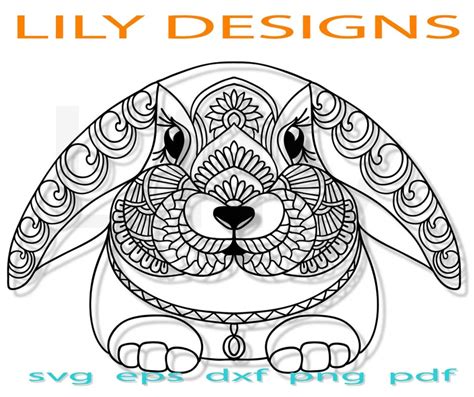 Easter Bunny Mandala Svg Free - 80+ DXF Include