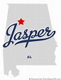 Map of Jasper, AL, Alabama